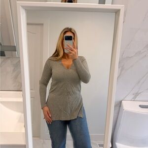 Zara Women's Long Sleeve Gray Top